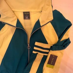 tek gear Green and Yellow Colorblock Track Jacket
